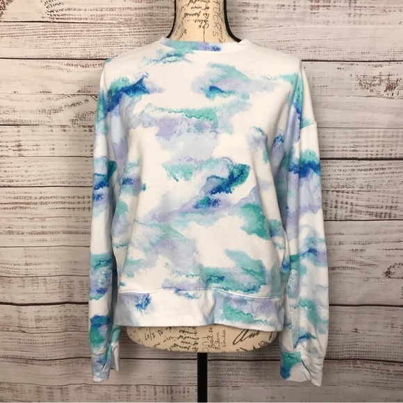 All in Motion crew neck tie- dye long sleeve size medium pullover sweater - Picture 1 of 8
